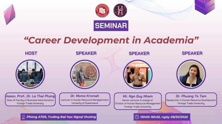 Giới thiệu tọa đàm: Career Development in Academia