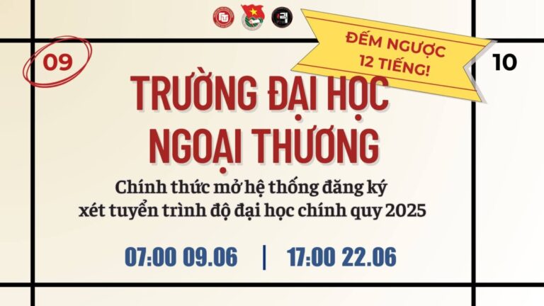 Trường Đại học Ngoại thương sắp mở hệ thống đăng kí xét tuyển các phương thức 1, 3 và 4