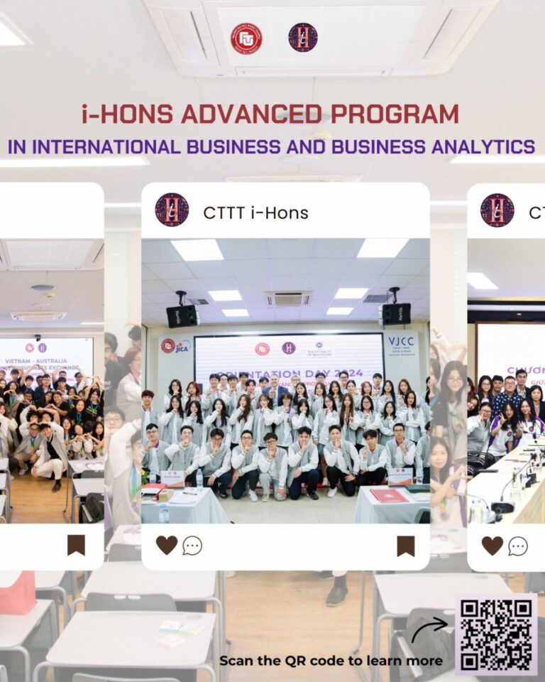 Tìm hiểu thông tin Chương trình Tiên tiến i-Hons ngành Kinh doanh Quốc tế và Phân tích Dữ liệu trong kinh doanh hợp tác với Đại học Queensland, Australia