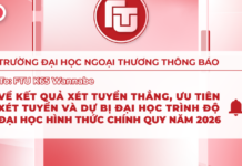 THÔNG BÁO VỀ KẾT QUẢ XÉT TUYỂN THẲNG, ƯU TIÊN XÉT TUYỂN VÀ DỰ BỊ ĐẠI HỌC TRÌNH ĐỘ ĐẠI HỌC HÌNH THỨC CHÍNH QUY NĂM 2026