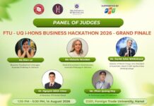 GIỚI THIỆU HỘI ĐỒNG BAN GIÁM KHẢO | FTU-UQ i-HONS BUSINESS HACKATHON 2026 GRAND FINALE